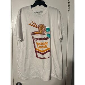 Maruchan Instant Lunch Ramen Cup Graphic T-Shirt Mens XL White Mad Engine NEW